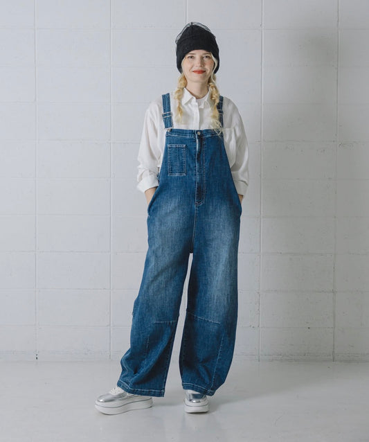 INDIMARK カーブラインサロペット ベーシックブルー WJ255