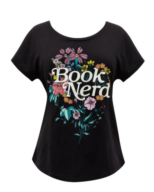 OUT OF PRINT【Book Nerd Floral 】リラックスフィットTシャツ