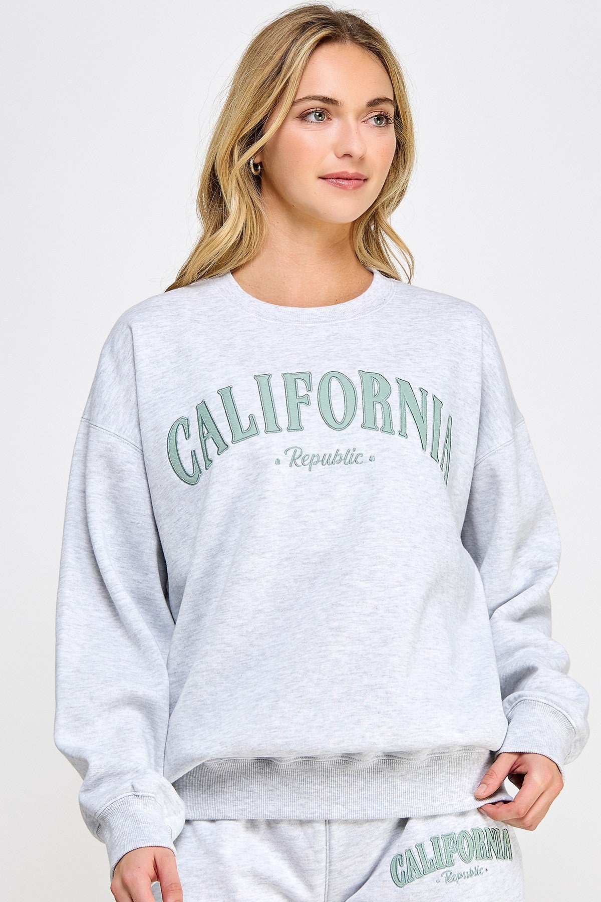 カリフォルニアロゴ オーバーサイズ フリーススウェットシャツ