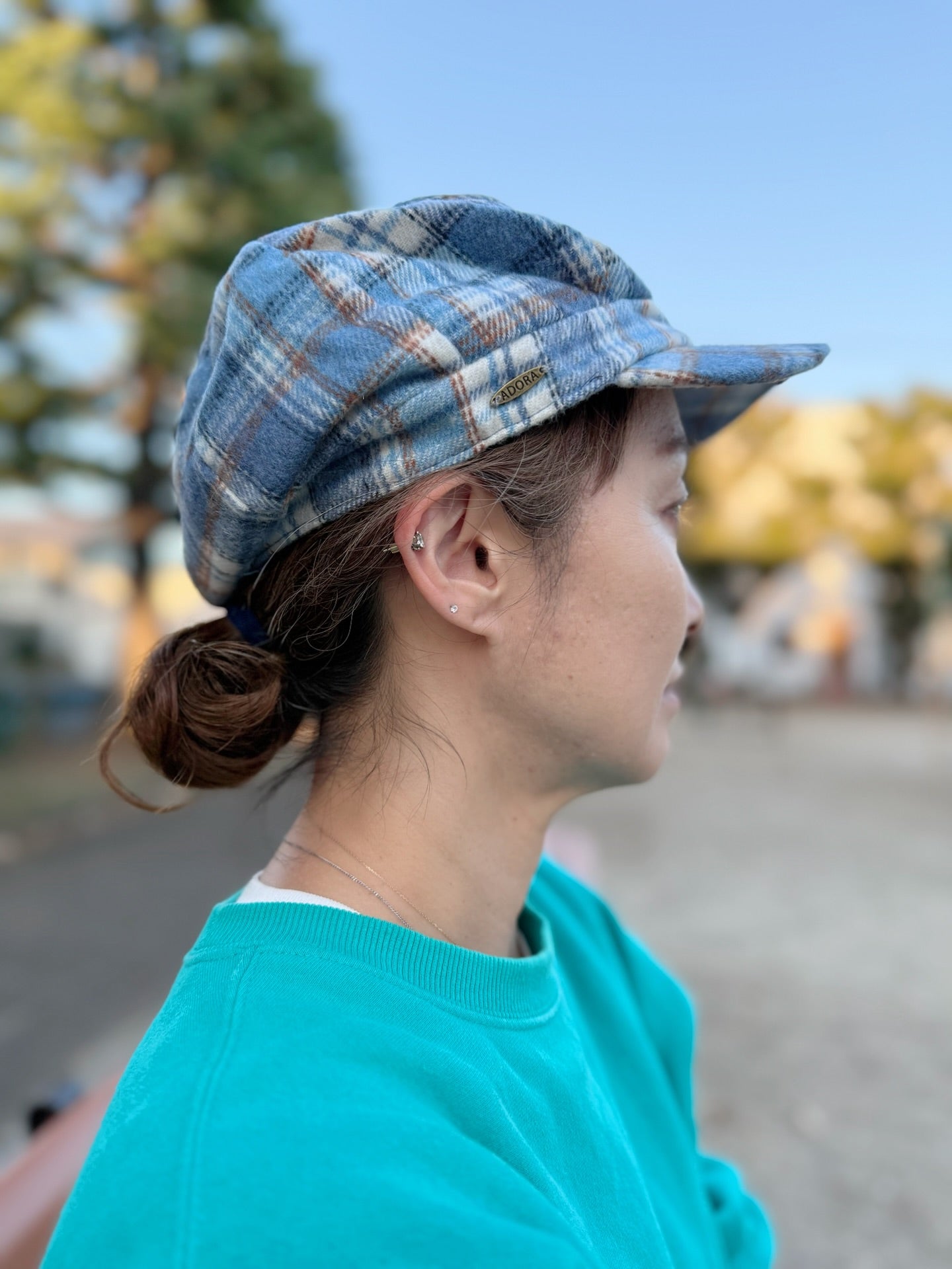 ADORA ニュースボーイ チェック柄キャスケット