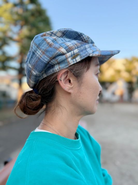 ADORA ニュースボーイ チェック柄キャスケット