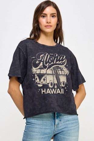 ハワイ アロハバス ショート丈Tシャツ