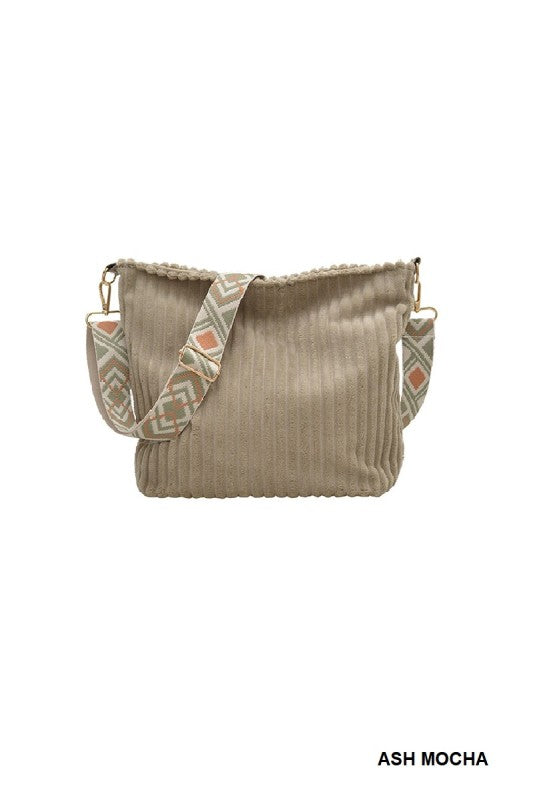 コーデュロイショルダーバッグ