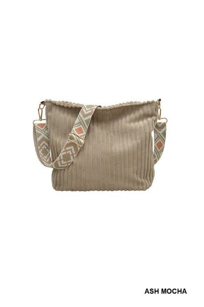 コーデュロイショルダーバッグ