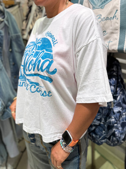 アロハ サンセットコースト ショート丈Tシャツ