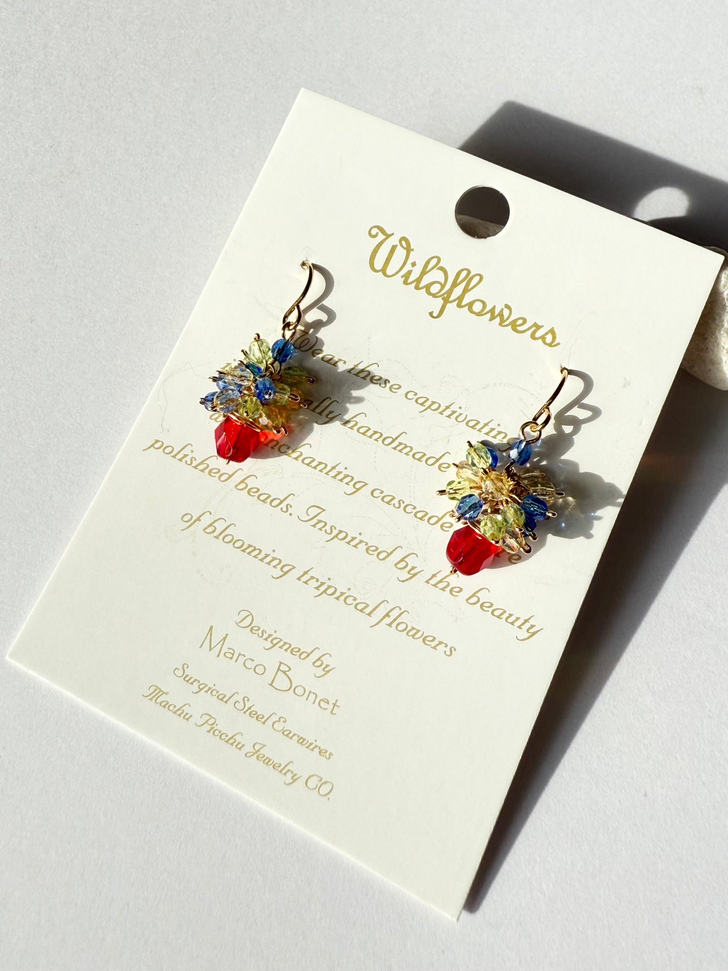 マチュピチュジュエリー ワイルドフラワーズ ピアス レッド