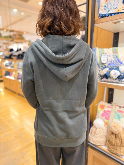 カリフォルニア刺繍 プラスサイズ ジップアップフーディー