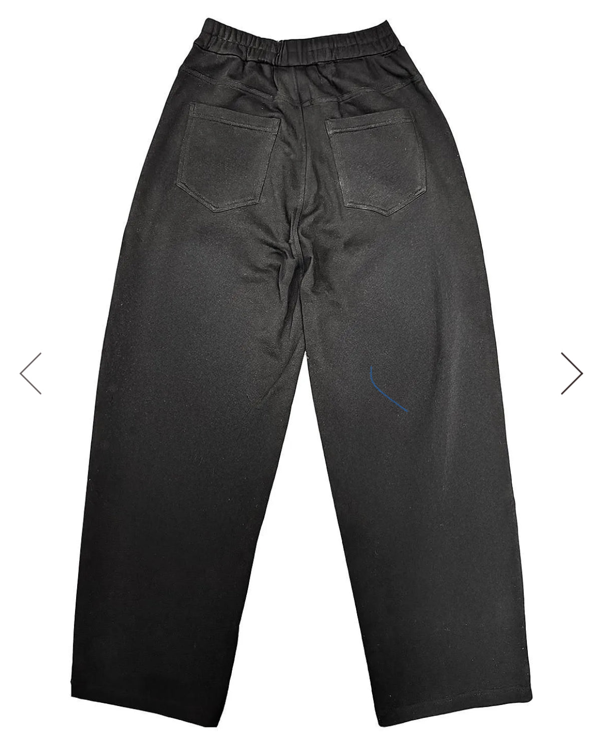 INDKNIT ダブルステッチ カーブパンツ ブラック WK022