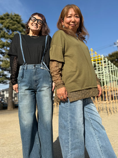 レース切替 長袖カットソー SALE 30%OFF