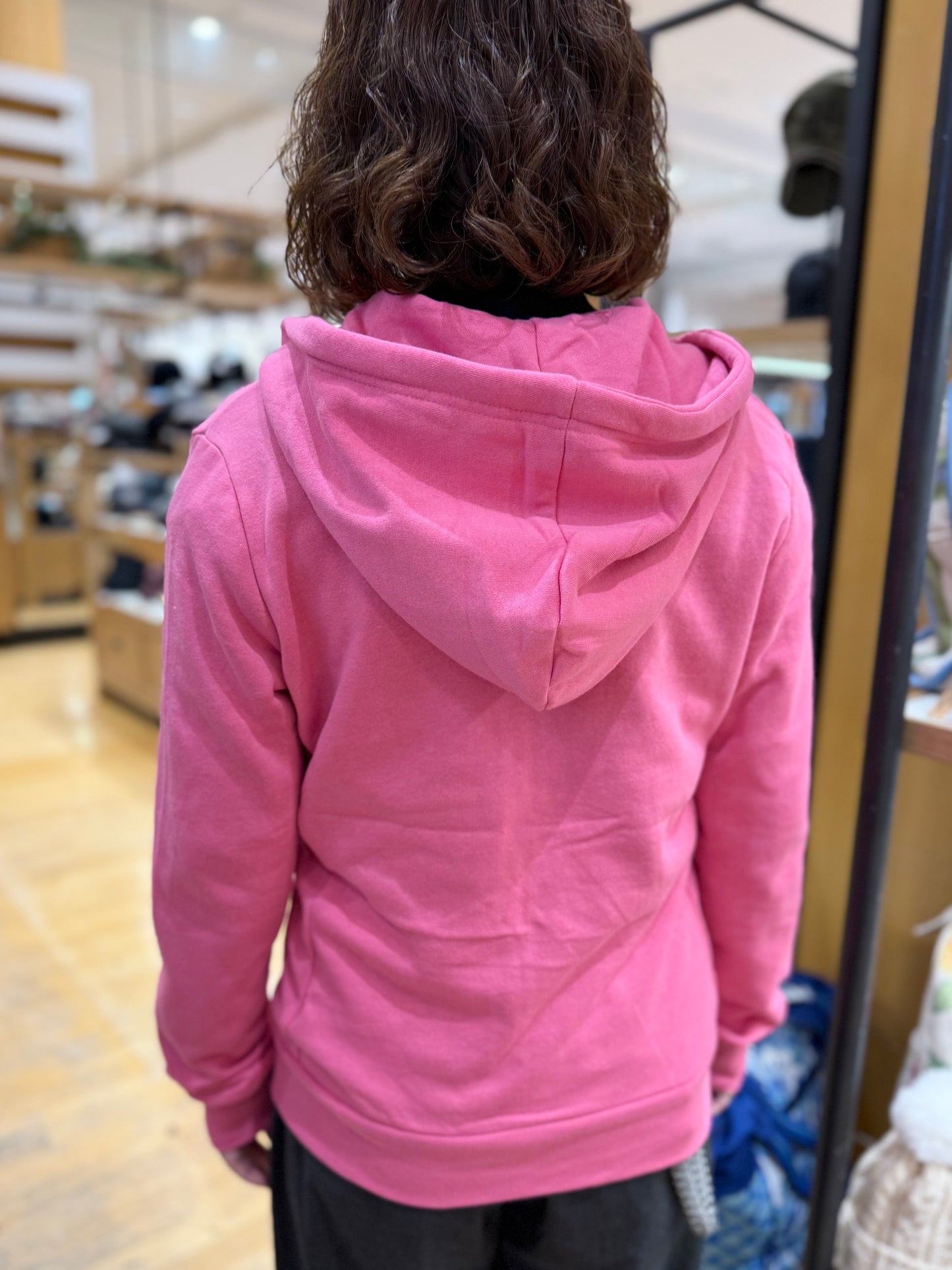 フリースジップアップフーディー カリフォルニアベア バブルガムピンク