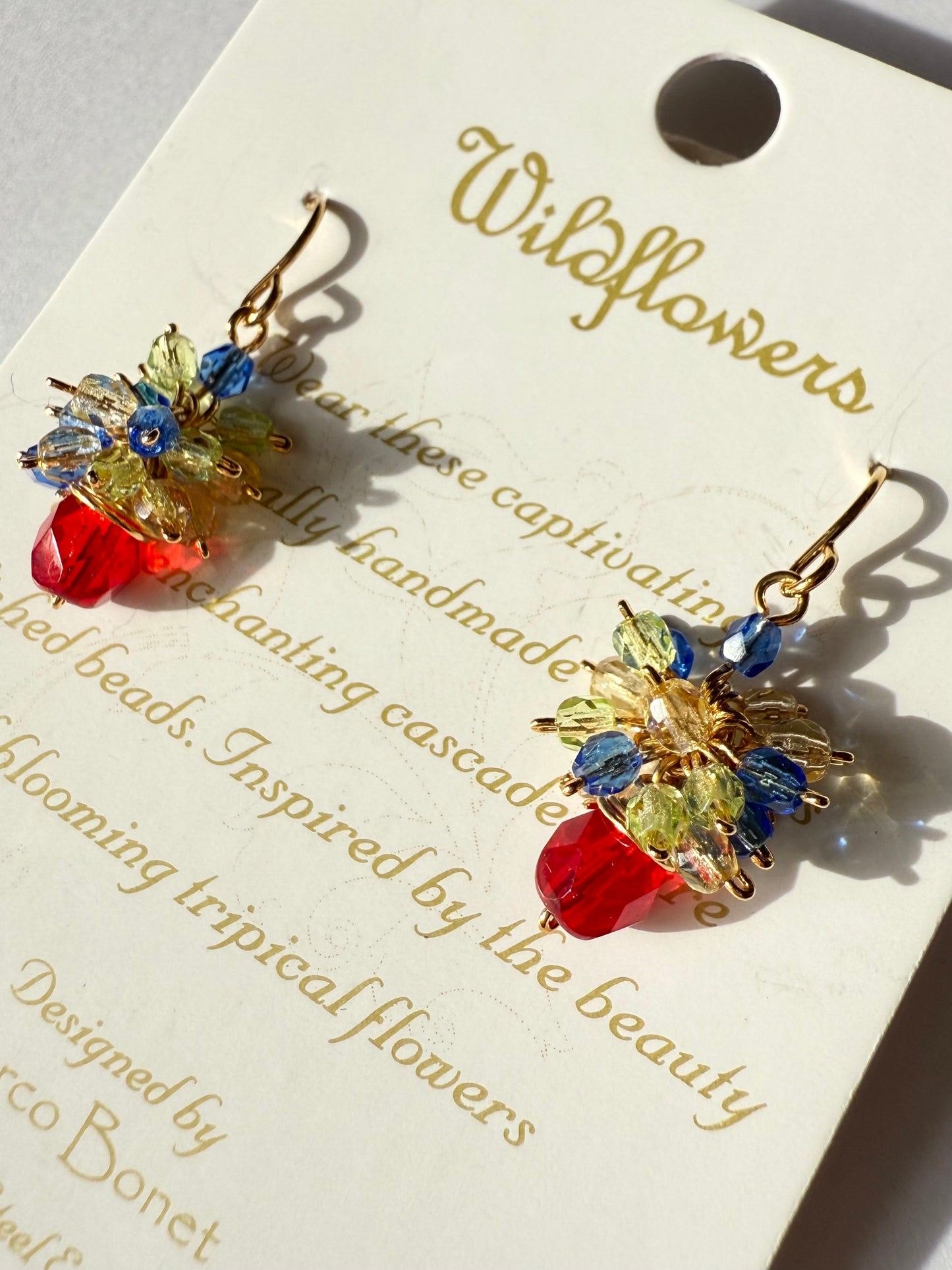 マチュピチュジュエリー ワイルドフラワーズ ピアス レッド