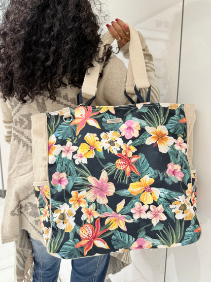 SunNSand  トロピカルフラワーショルダートート（Caribbean Joe）