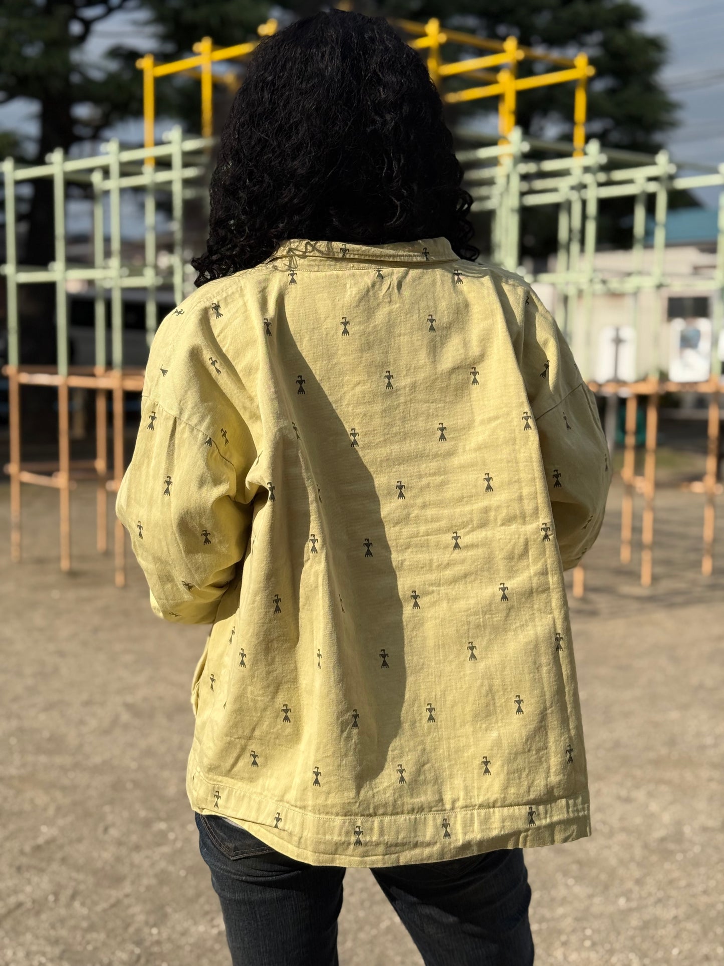 BAD ストーンウォッシュプリントジャケット