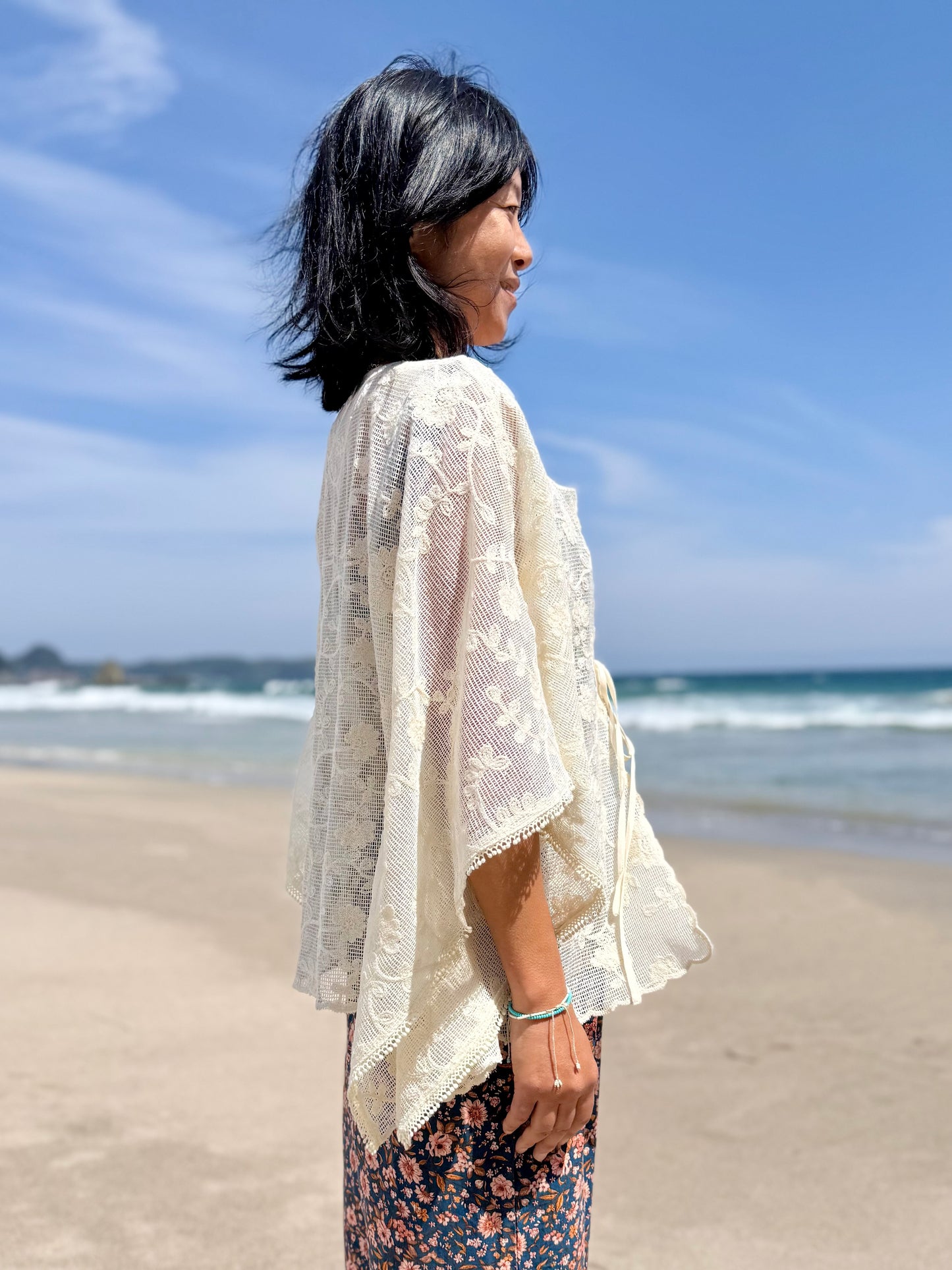 LOVESTITCH   レースシアー キモノ カバーアップ