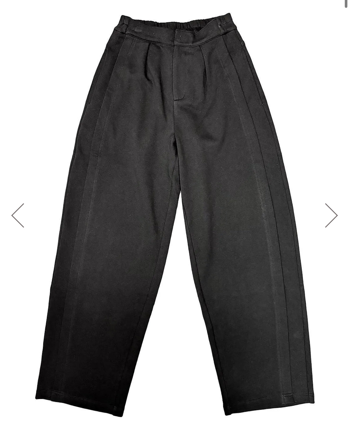 INDKNIT ダブルステッチ カーブパンツ ブラック WK022