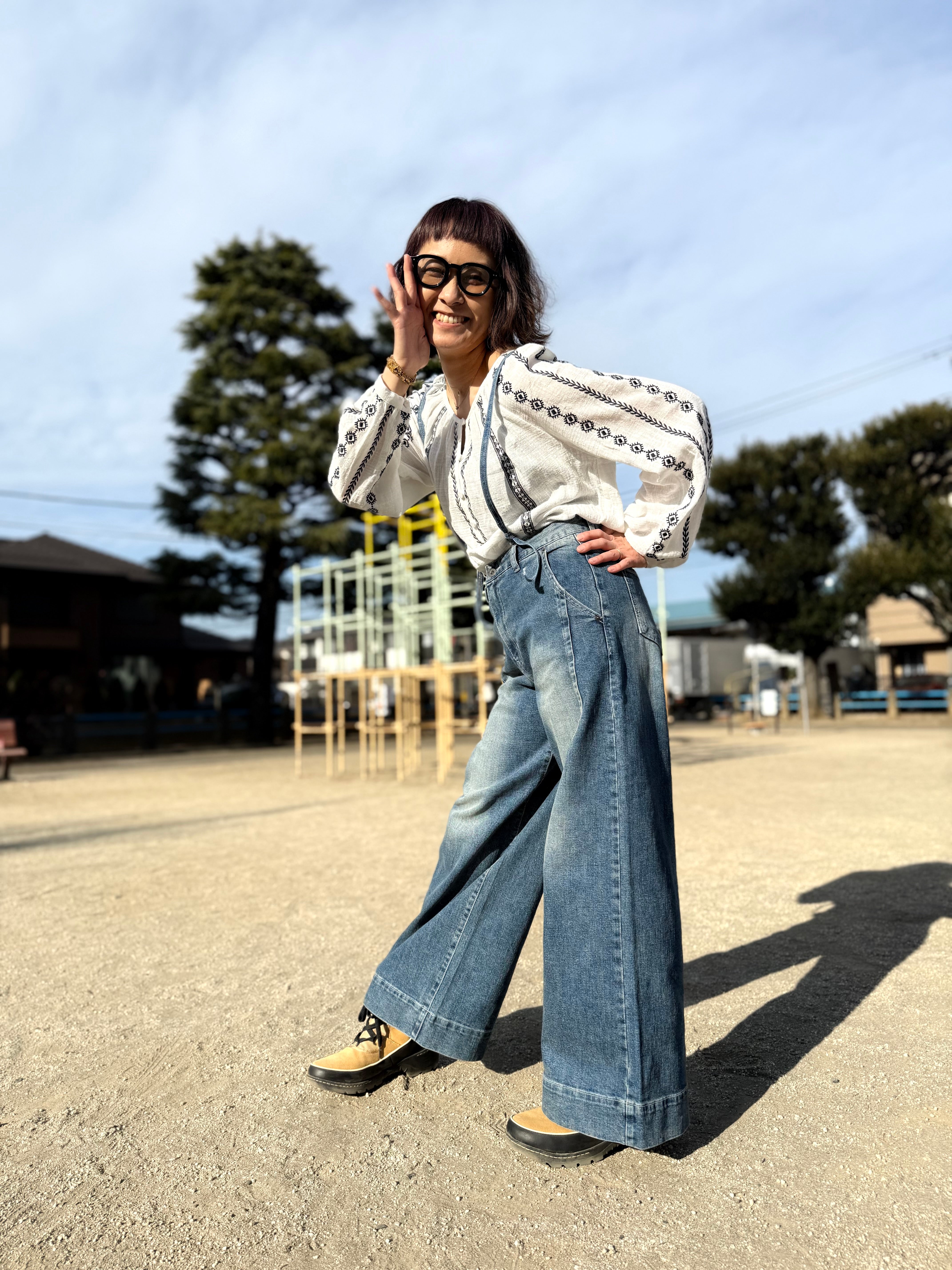 Vintage︎❤︎手刺繍 クロスステッチ フラワー 綿 ボヘミアンブラウス VINTAGE - Vintage︎❤︎手刺繍 クロスステッチ フラワー 綿