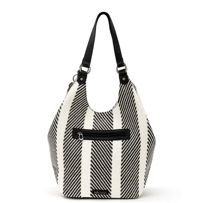 sakroots ローマショッパー トートバッグブラック＆ホワイト　SFD WVN