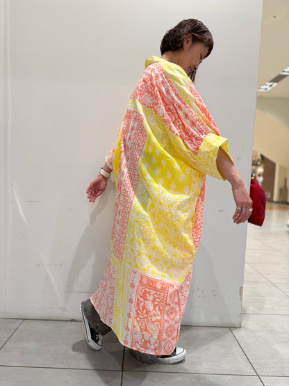POL バンダナ柄ロングシャツワンピース