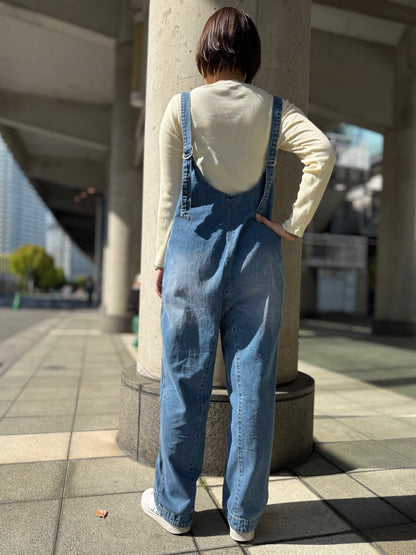 コクーン デニムオーバーオール