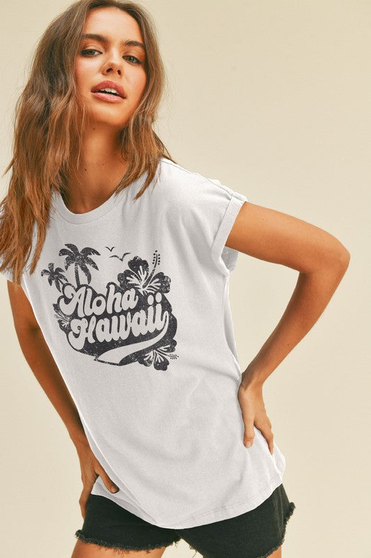 アロハハワイ フレンチスリーブTシャツ