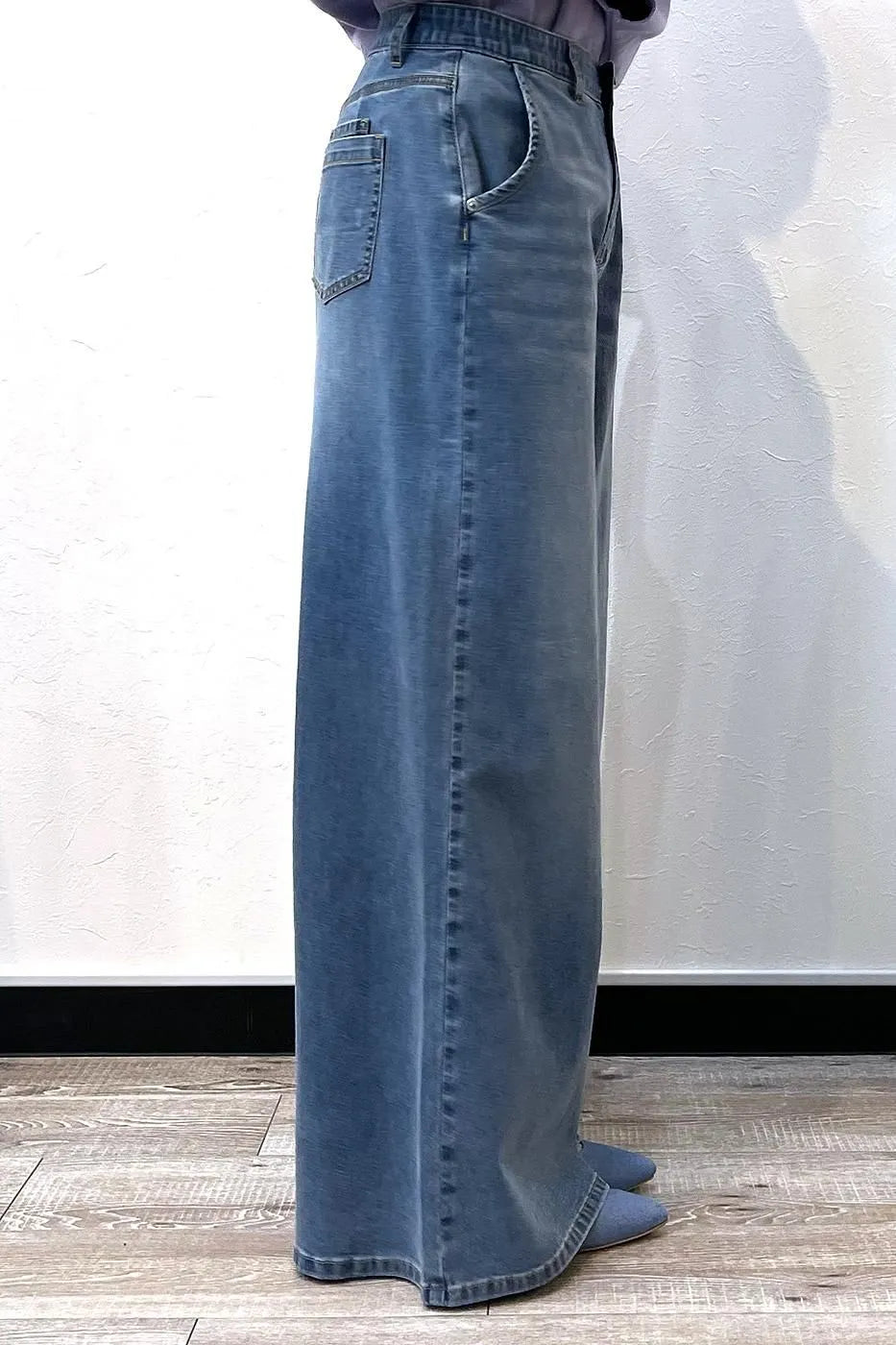 INDIMARK リリース ワイドデニム ブリーチ WJ232