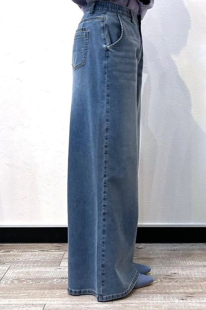 INDIMARK リリース ワイドデニム ブリーチ WJ232