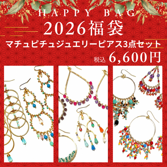 2026年福袋 マチュピチュジュエリーピアス3点セット