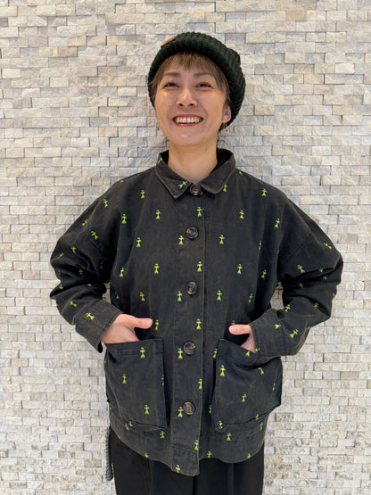 BAD ストーンウォッシュプリントジャケット