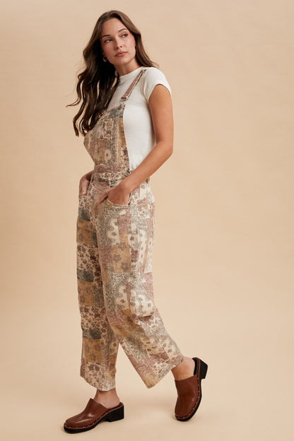 ウォッシュド ヴィンテージ ボーホー オーバーオール