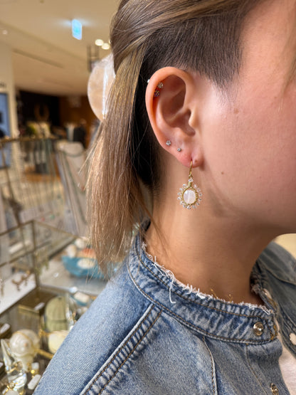 マチュピチュジュエリー トロピカルフラワーズ ピアス ムーンストーン