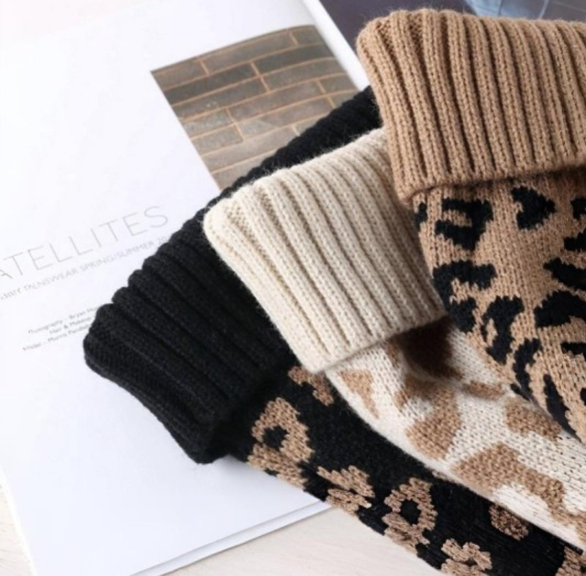 ポンポン付きアニマルニット帽 ビーニー