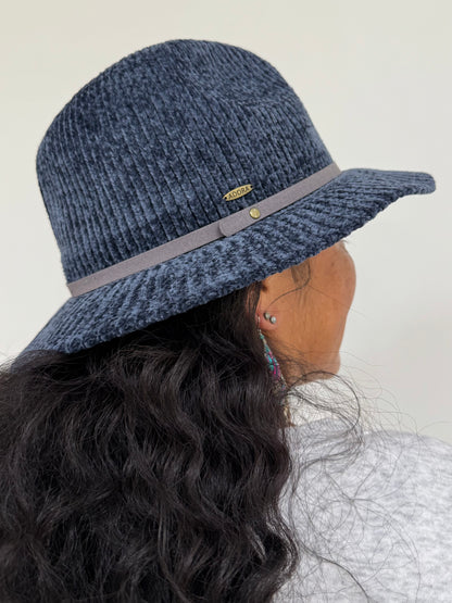 ADORA コーデュロイ風サファリハット ネイビー