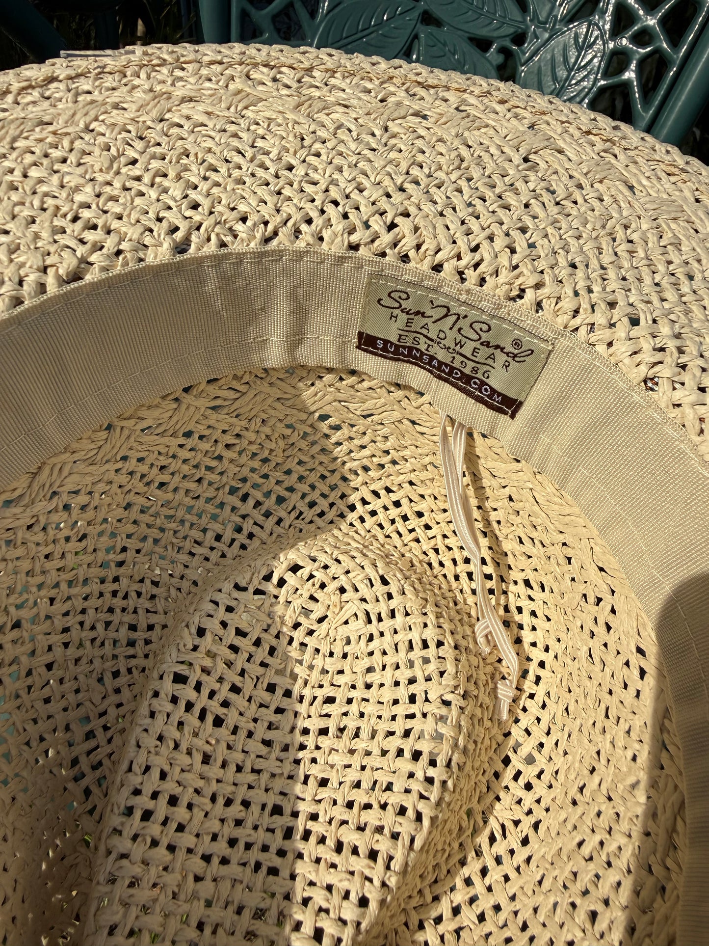 SunNSand ペーパーストロー サファリハット｜ナチュラル編み×柄ベルト