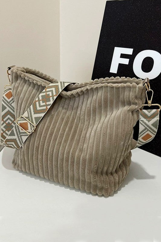 コーデュロイショルダーバッグ