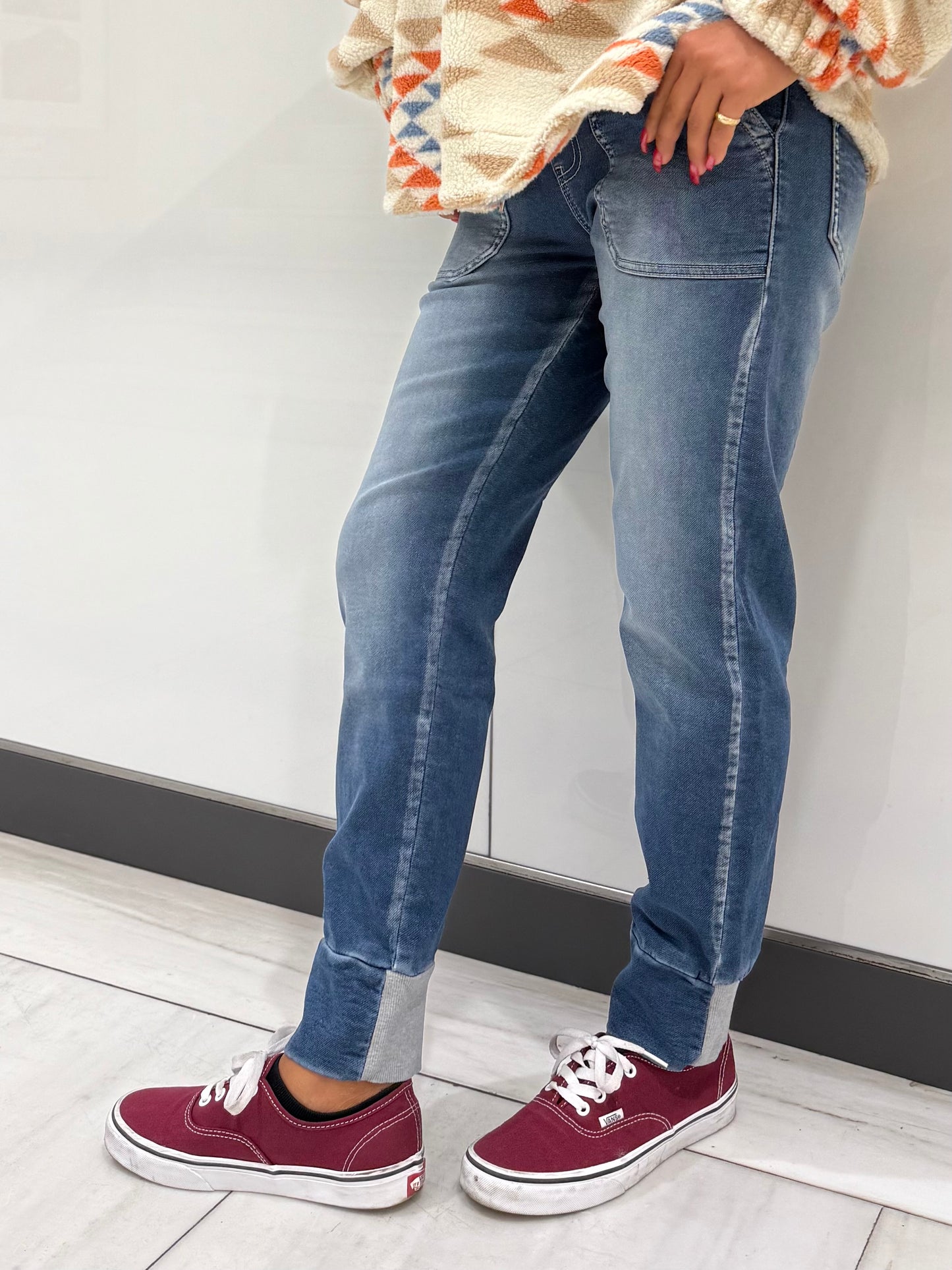 INDIMARK スウェットデニム パンツ ブルー