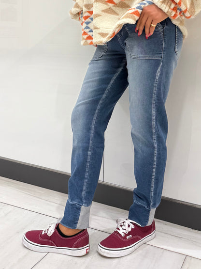 INDIMARK スウェットデニム パンツ ブルー
