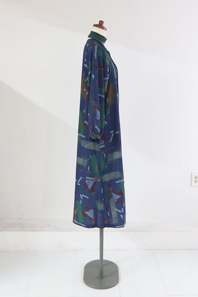 BAD プリントボリュームスリーブドレス