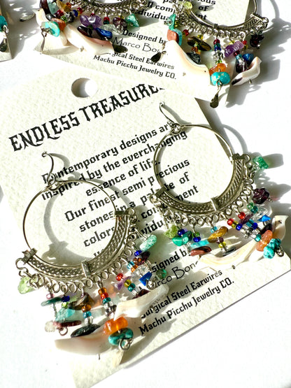 マチュピチュジュエリー エンドレストレジャーズ ピアス マルチストーン