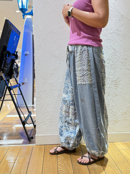 POL レースパッチワークジョガーデニム