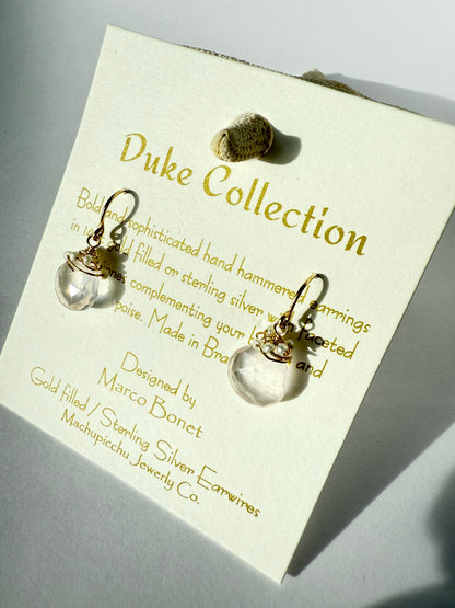 マチュピチュジュエリー【 ローズクォーツ＆淡水パール/14kgf】ピアス