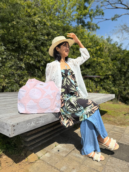 SunNSand パステルカラー シェル トートバッグ