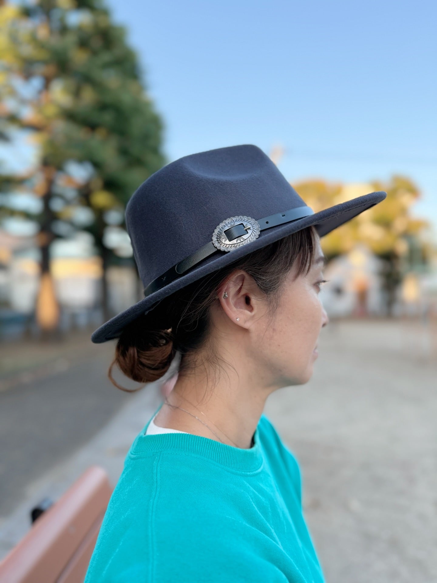 ADORA コンチョ付きポリフェルトサファリハット