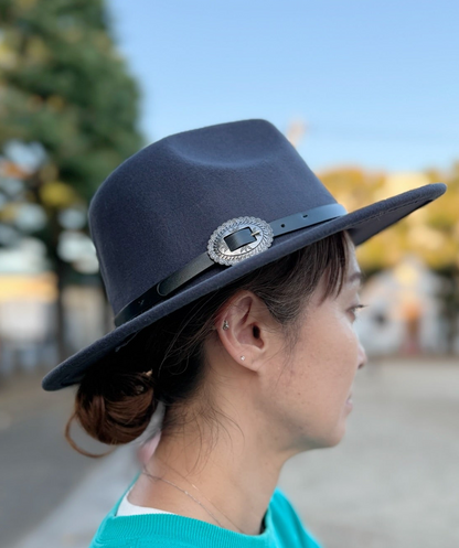 ADORA コンチョ付きポリフェルトサファリハット