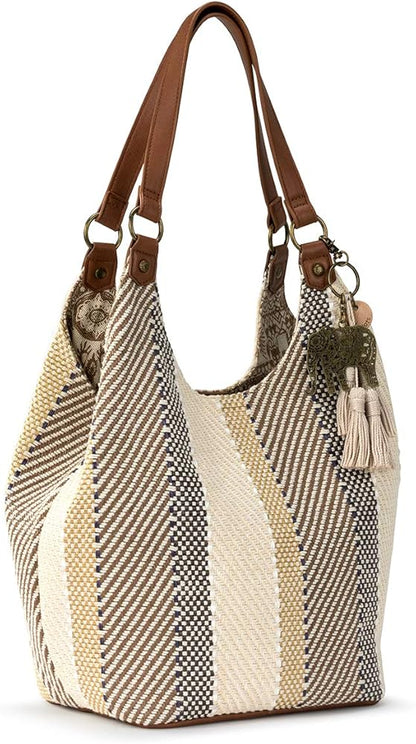 sakroots ローマショッパートートバッグ　ストライプ ゾウTB BTK  WVN