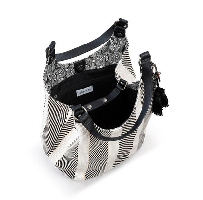 sakroots ローマショッパー トートバッグブラック＆ホワイト　SFD WVN