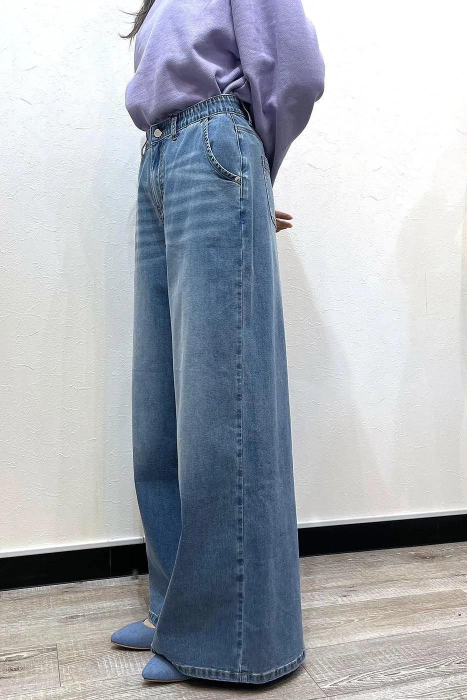 INDIMARK リリース ワイドデニム ブリーチ WJ232