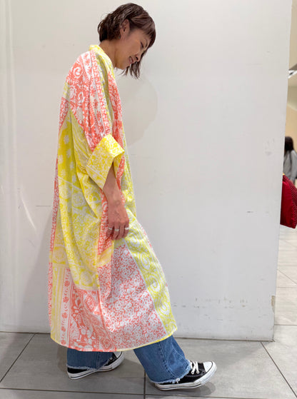 POL バンダナ柄ロングシャツワンピース