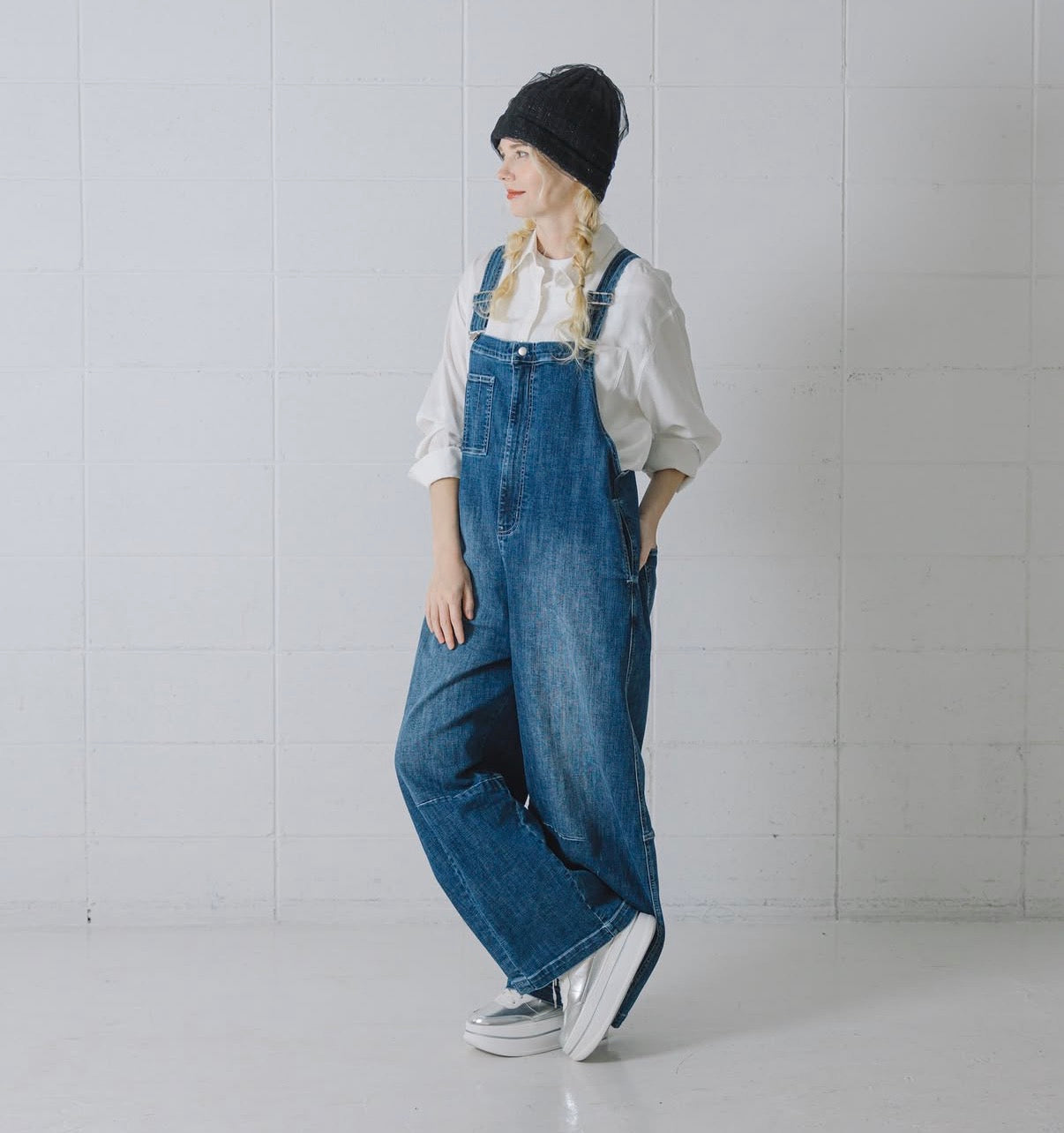 INDIMARK カーブラインサロペット ベーシックブルー WJ255