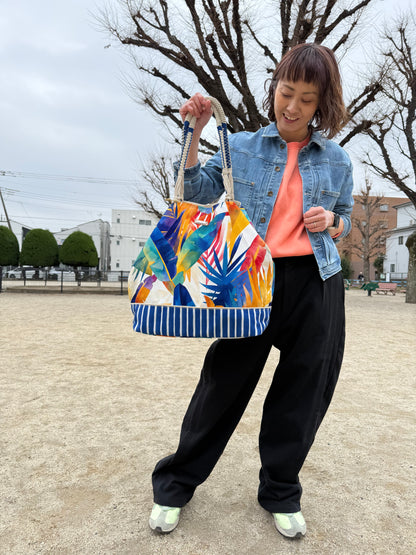 SunNSand トロピカルリーフ トートバッグ