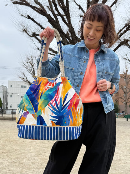 SunNSand トロピカルリーフ トートバッグ